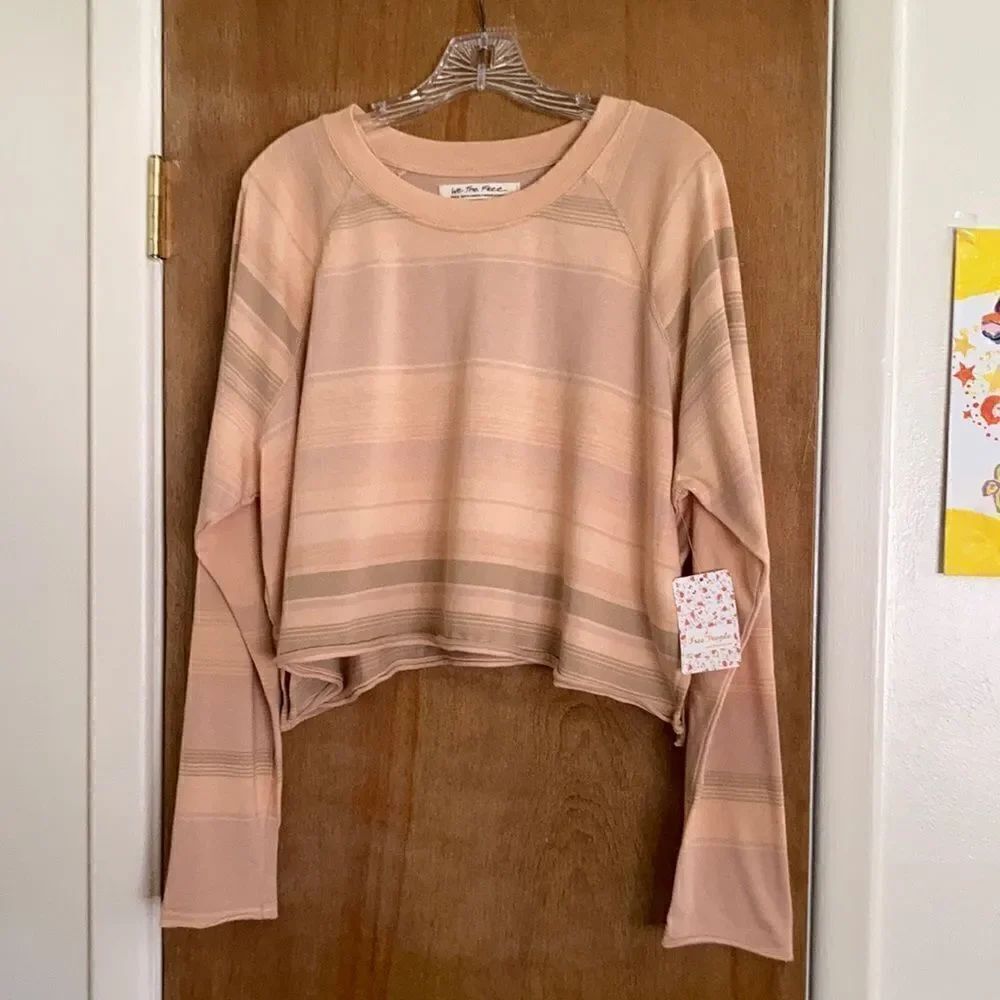 Free People L/S Cropped Top - Picture 2 of 8